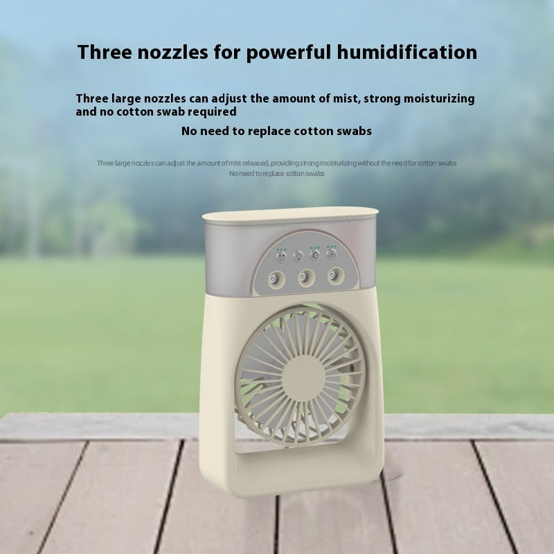 Cross-border Mini Desktop Spray Refrigeration Humidifier Air Cooler USB Portable Shaking Head Thermantidote Humidifier